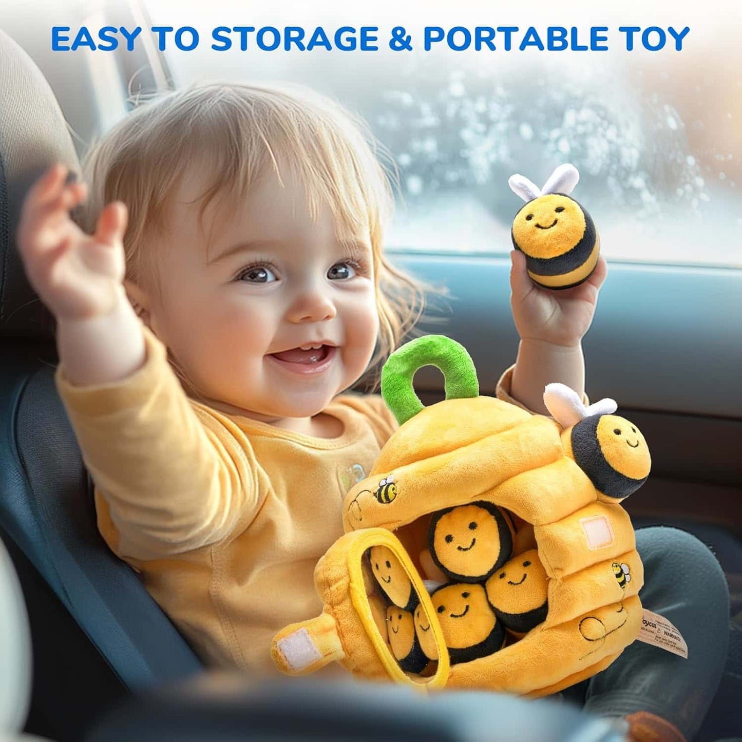 Baby Soft Collection - Interactive Sensory Beehive with 5 Adorable Bees